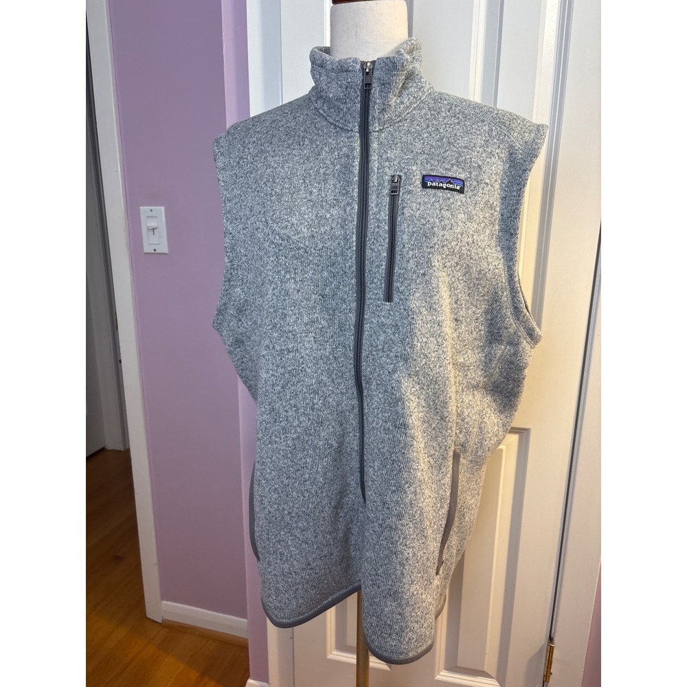 Patagonia Better Sweater Vest Mens Large Grey Full Zip Fleece 25882 Heather